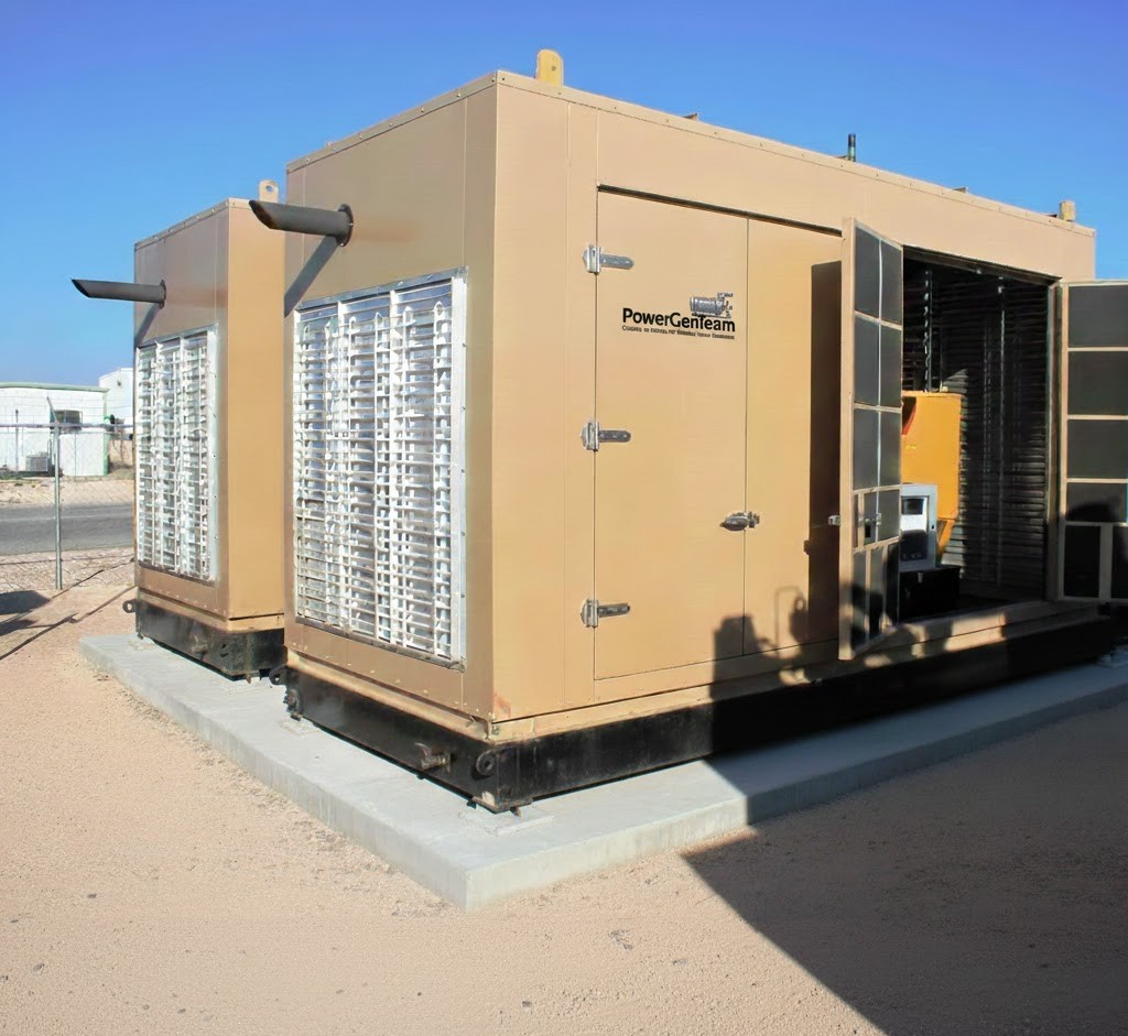 Commercial generator installation